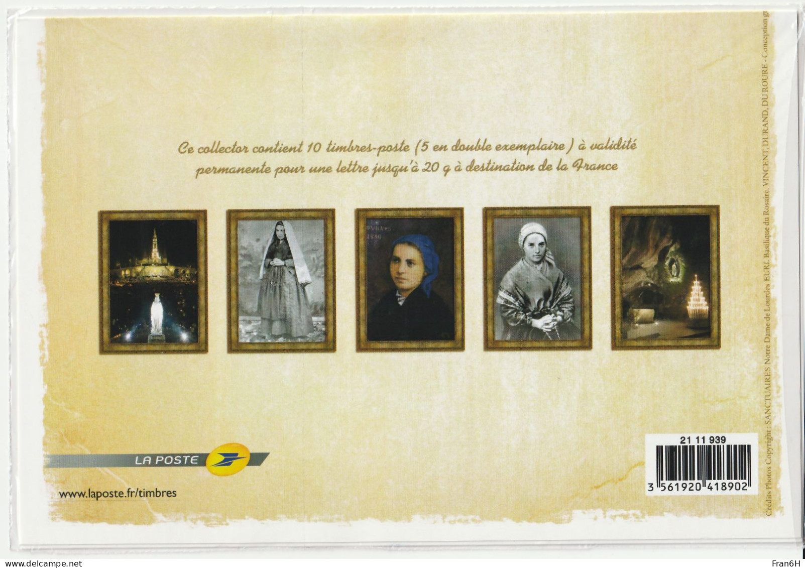 Collector 2011 - LOURDES - 10 Timbres VP - Neuf Scellé - Autoadhesif - Autocollant - Collectors