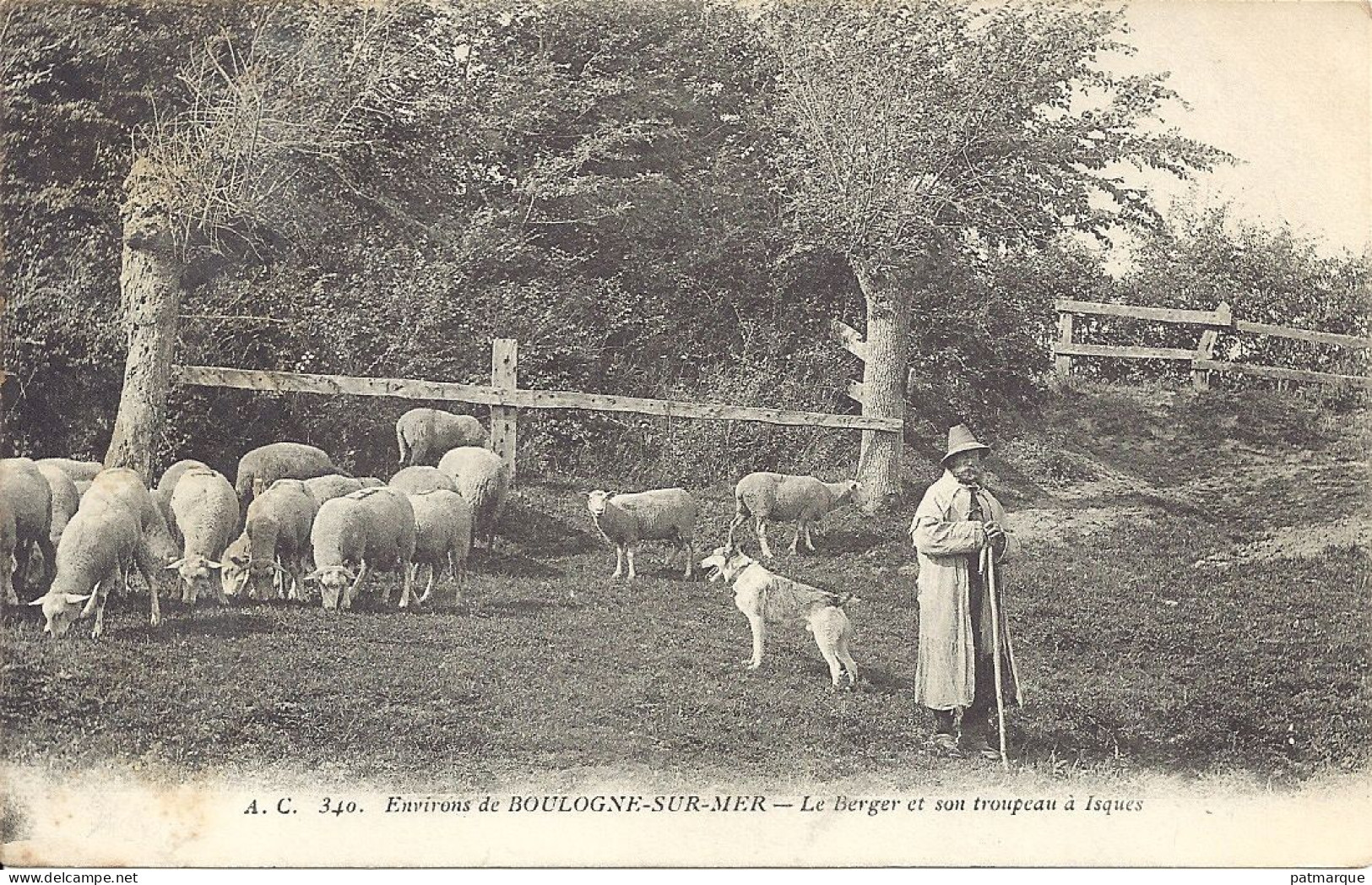 62 . Environs De Boulogne Sur Mer - Isques - Le Berger Et Son Troupeau à Isques - A.C 340 - Sonstige & Ohne Zuordnung