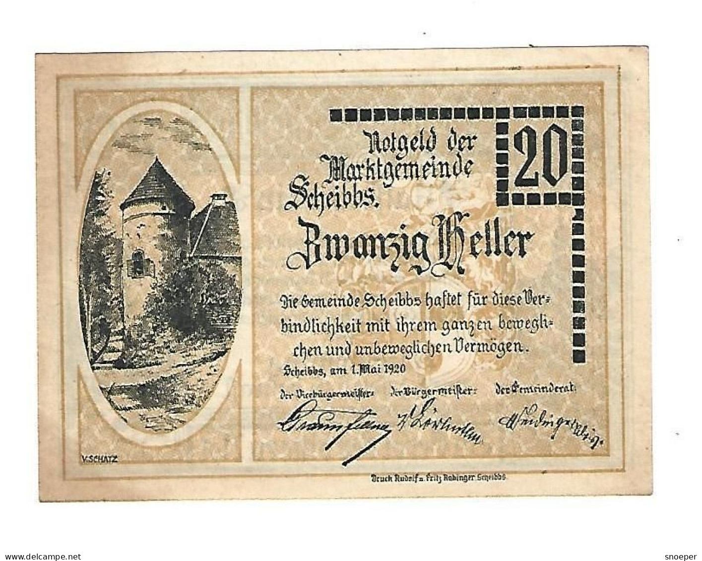 **Austria Notgeld  Scheibbs 20 Heller  957.2a - Autriche