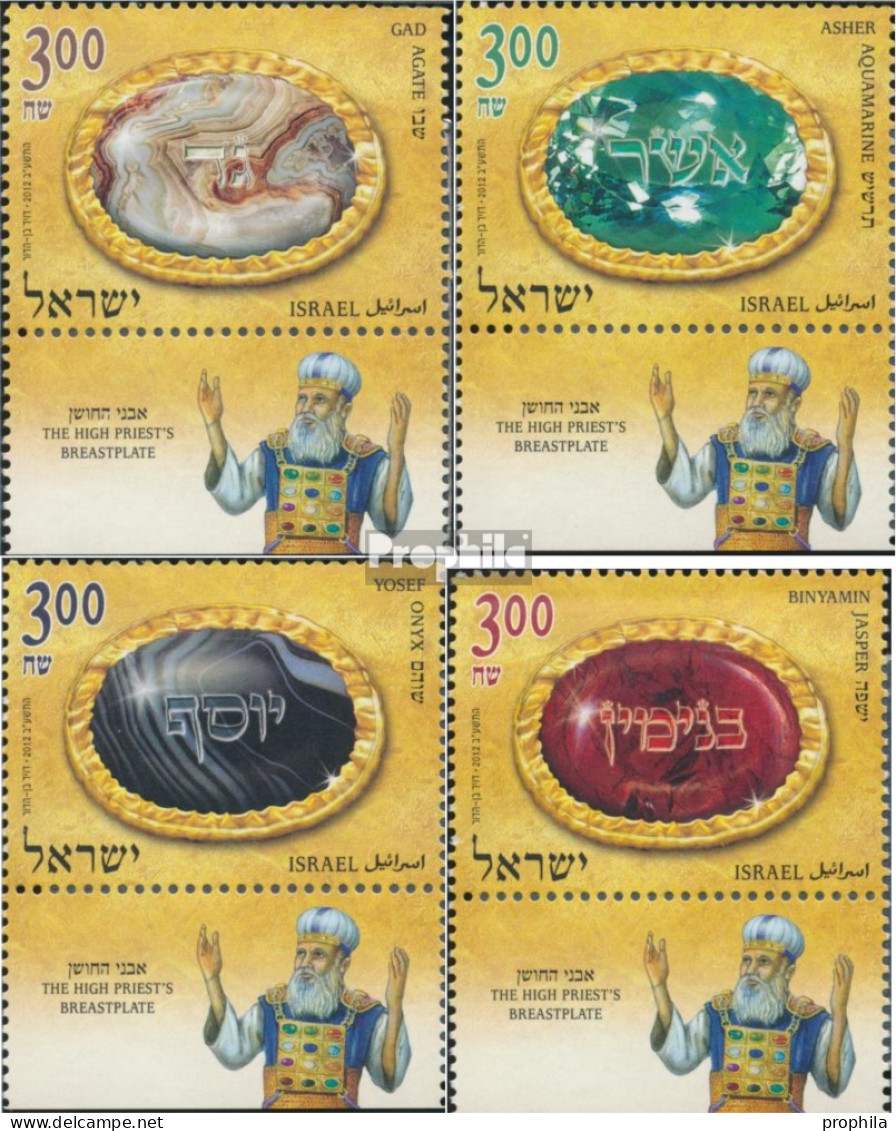 Israel 2293-2296 Mit Tab (kompl.Ausg.) Postfrisch 2012 Juwelen Der Brustzier Des Hohepries - Unused Stamps (with Tabs)