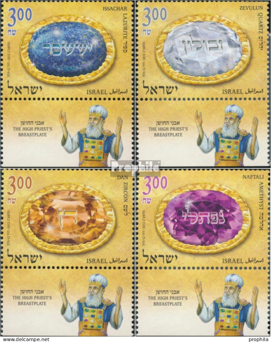 Israel 2289-2292 Mit Tab (kompl.Ausg.) Postfrisch 2012 Juwelen Der Brustzier Des Hohepries - Neufs (avec Tabs)