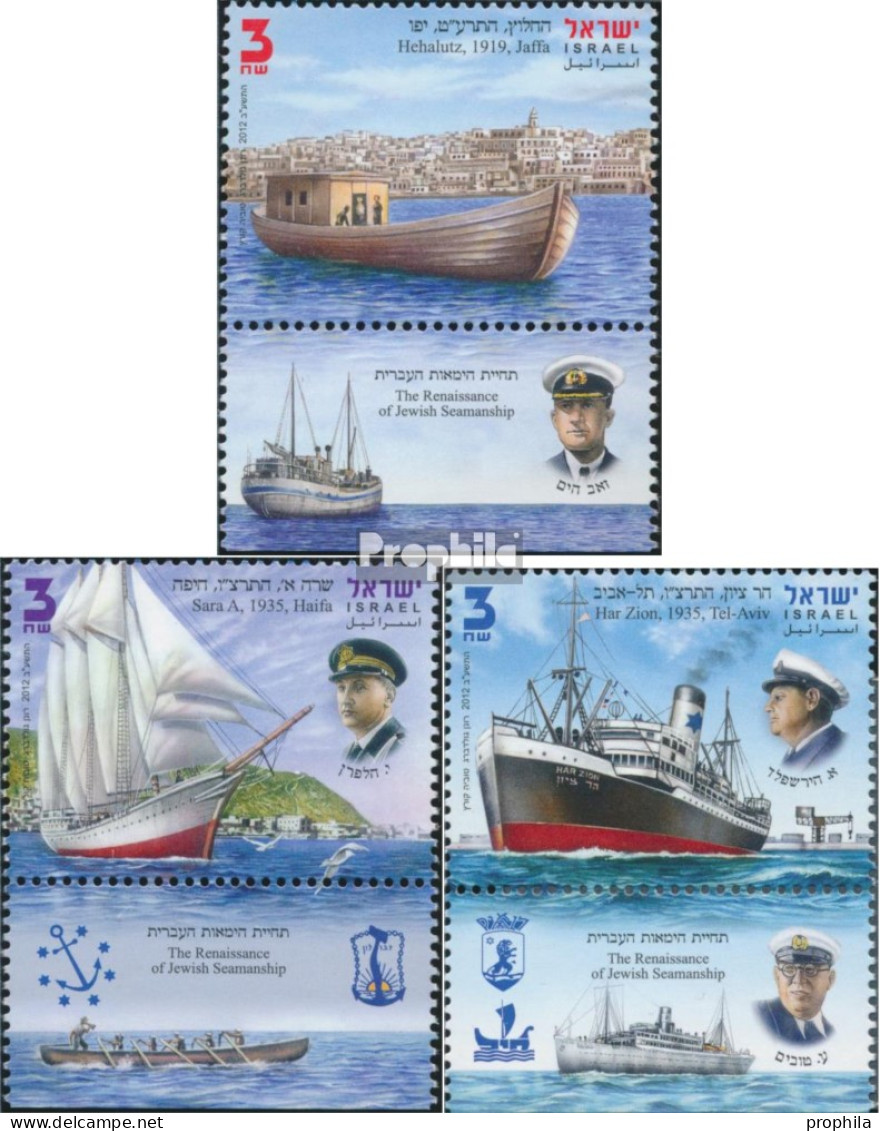 Israel 2285A-2287A Mit Tab (kompl.Ausg.) Postfrisch 2012 Wiedergeburt Jüdischer Seefahrer - Unused Stamps (with Tabs)