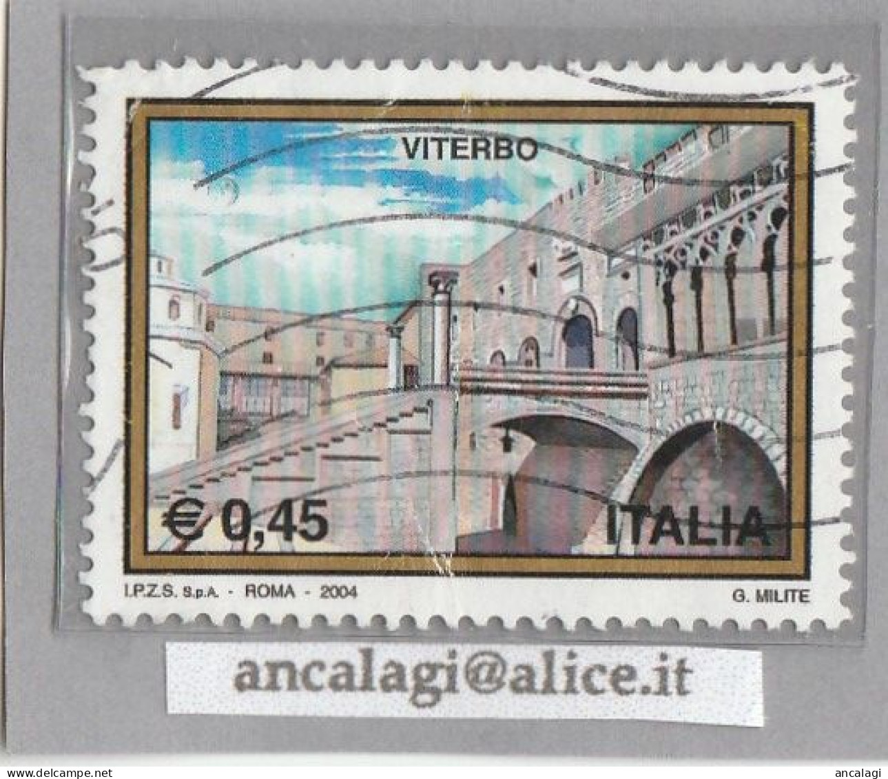 USATI ITALIA 2004 - Ref.0928 "TURISTICA - VITERBO" 1 Val. - - 2001-10: Oblitérés