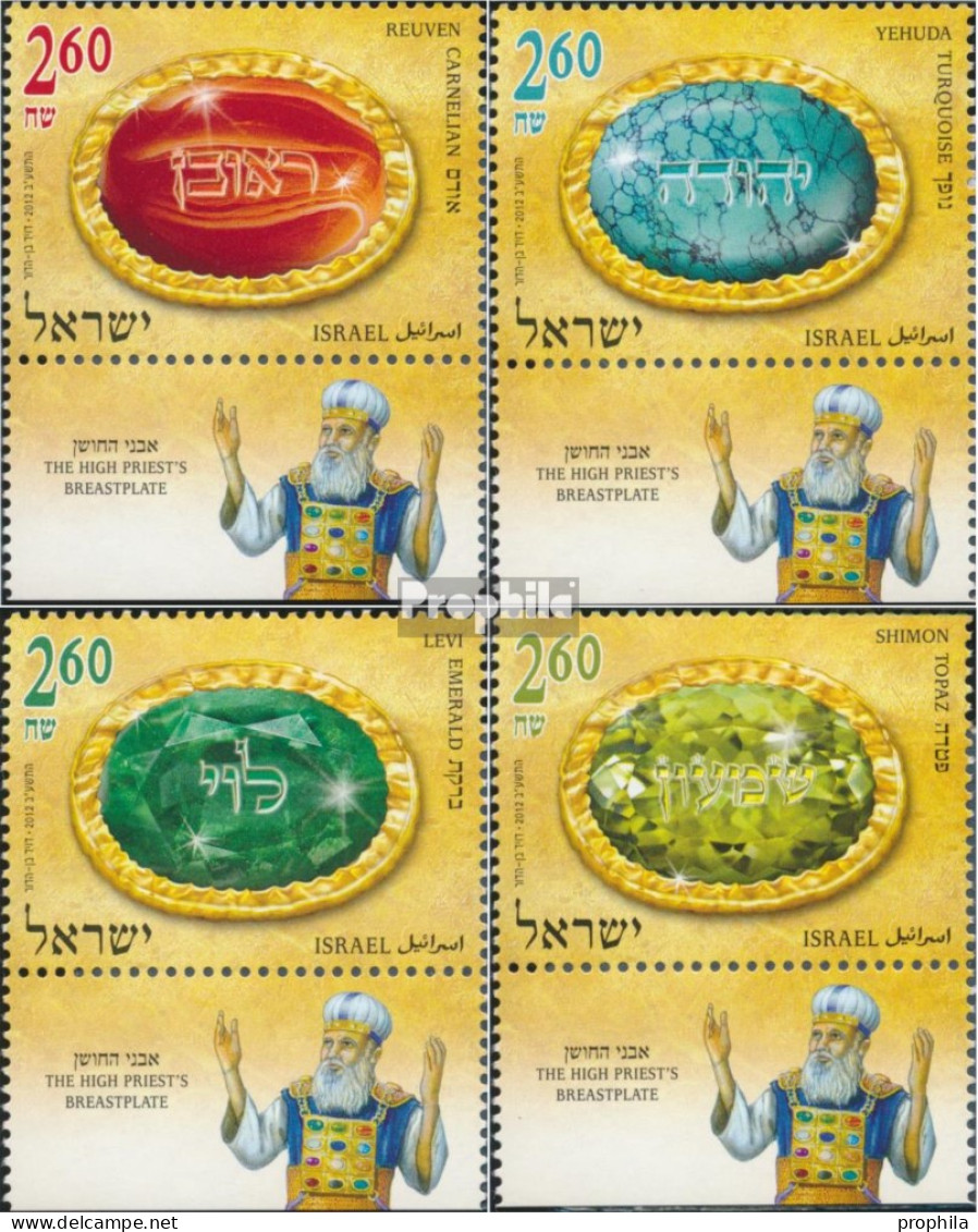 Israel 2269-2272 Mit Tab (kompl.Ausg.) Postfrisch 2012 Juwelen Der Brustzier Des Hohenprie - Unused Stamps (with Tabs)