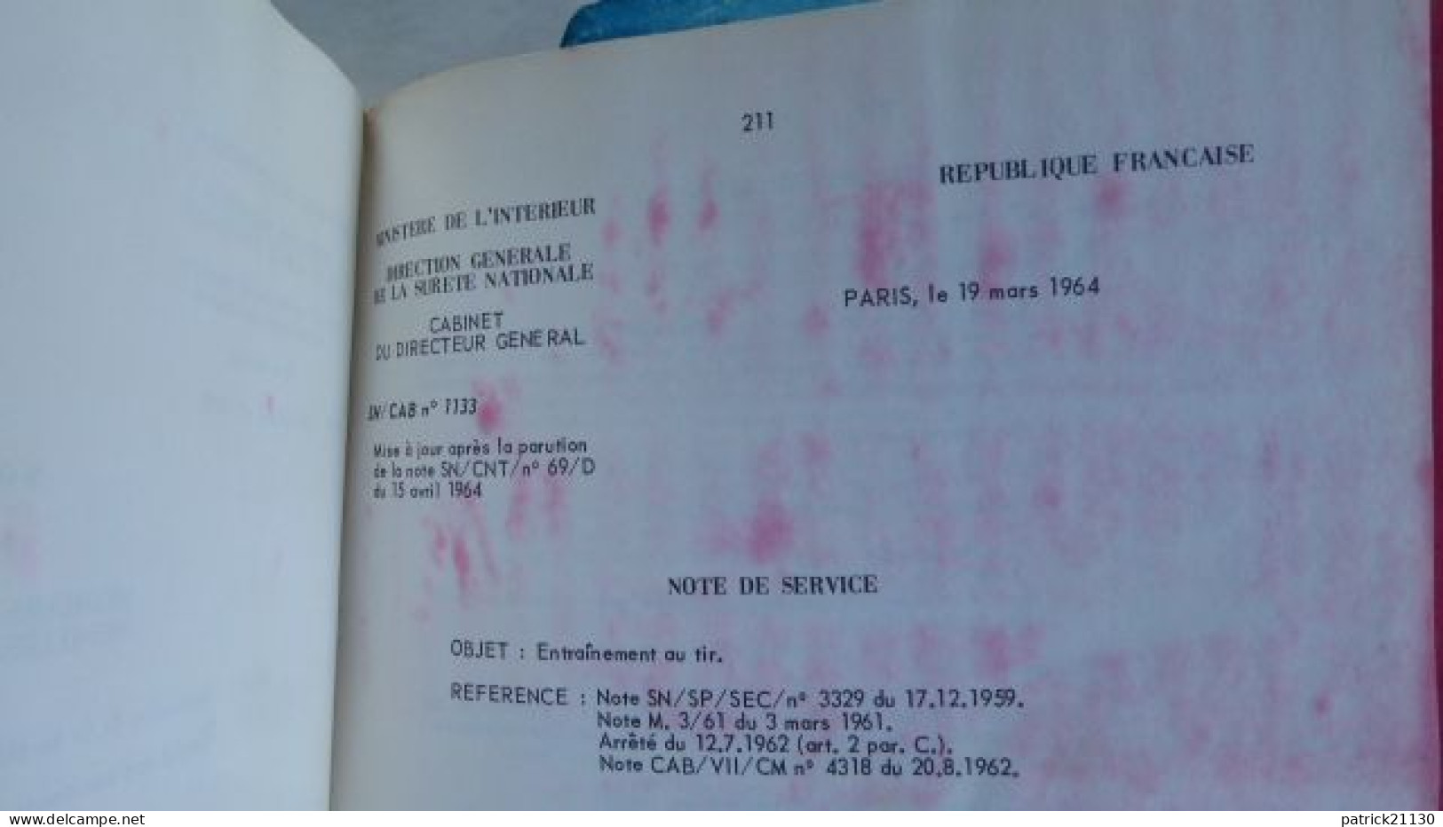 MANUEL INSTRUCTION TIR POLICE NATIONALE VERS 1965? PHOTOS ET PLANCHES ARMES ET POSITIONS DE TIR - Français