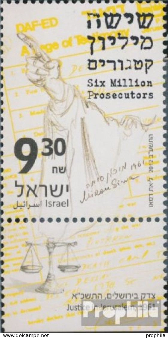 Israel 2264 Mit Tab (kompl.Ausg.) Postfrisch 2012 Eichmann Prozesse - Nuovi (con Tab)