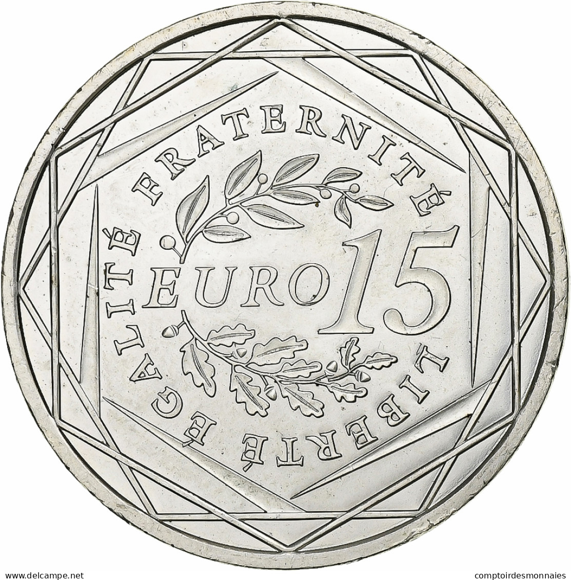 France, 15 Euro, Semeuse, 2008, Argent, SPL, Gadoury:2, KM:1535 - Francia