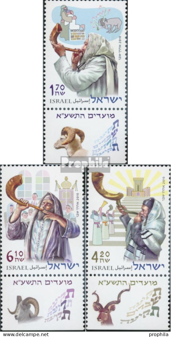 Israel 2141-2143 Mit Tab (kompl.Ausg.) Postfrisch 2010 Schofar - Unused Stamps (with Tabs)