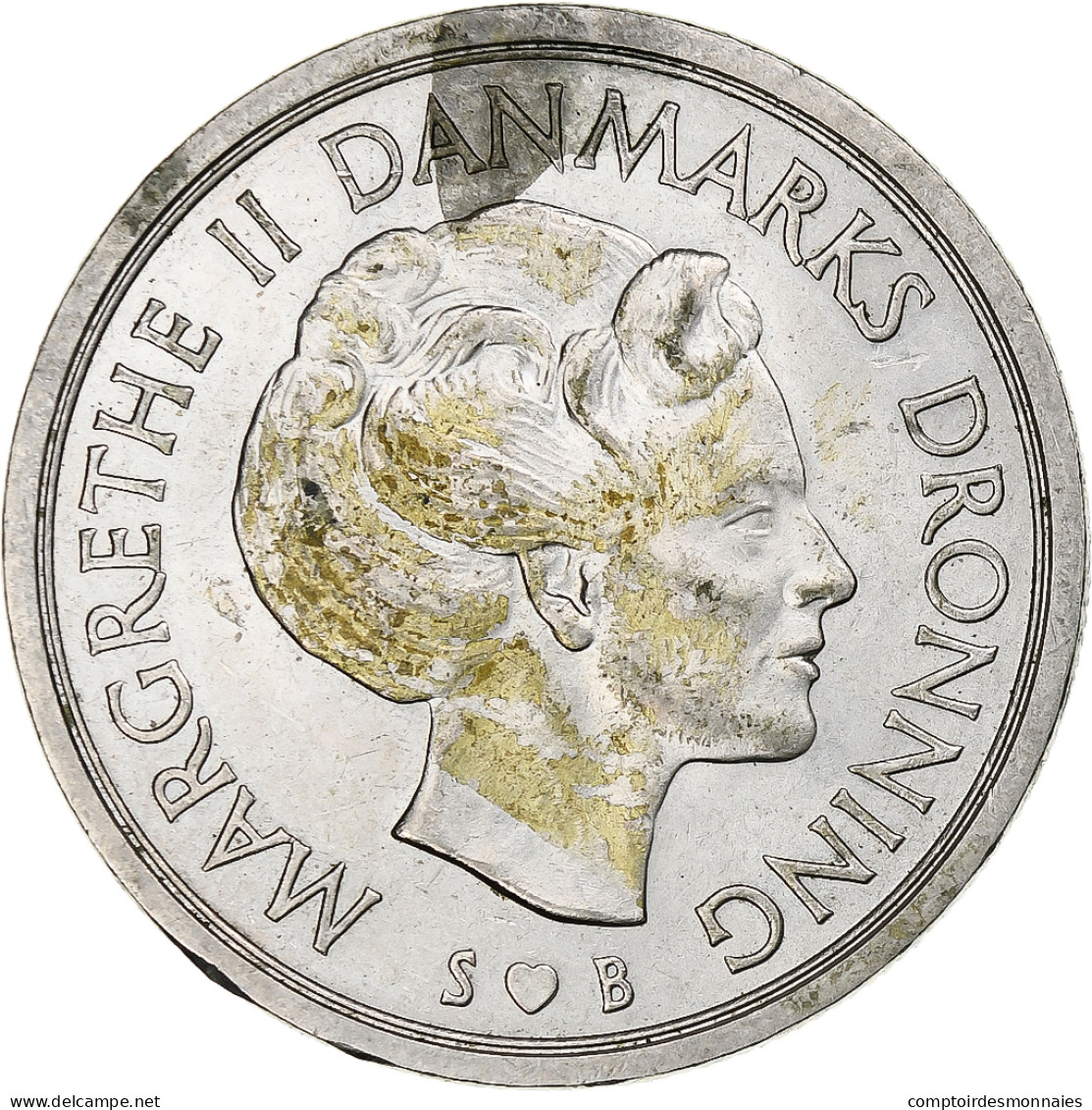 Danemark, Margrethe II, 5 Kroner, 1977, Copenhagen, Cupro-nickel, TTB+, KM:863.1 - Danimarca