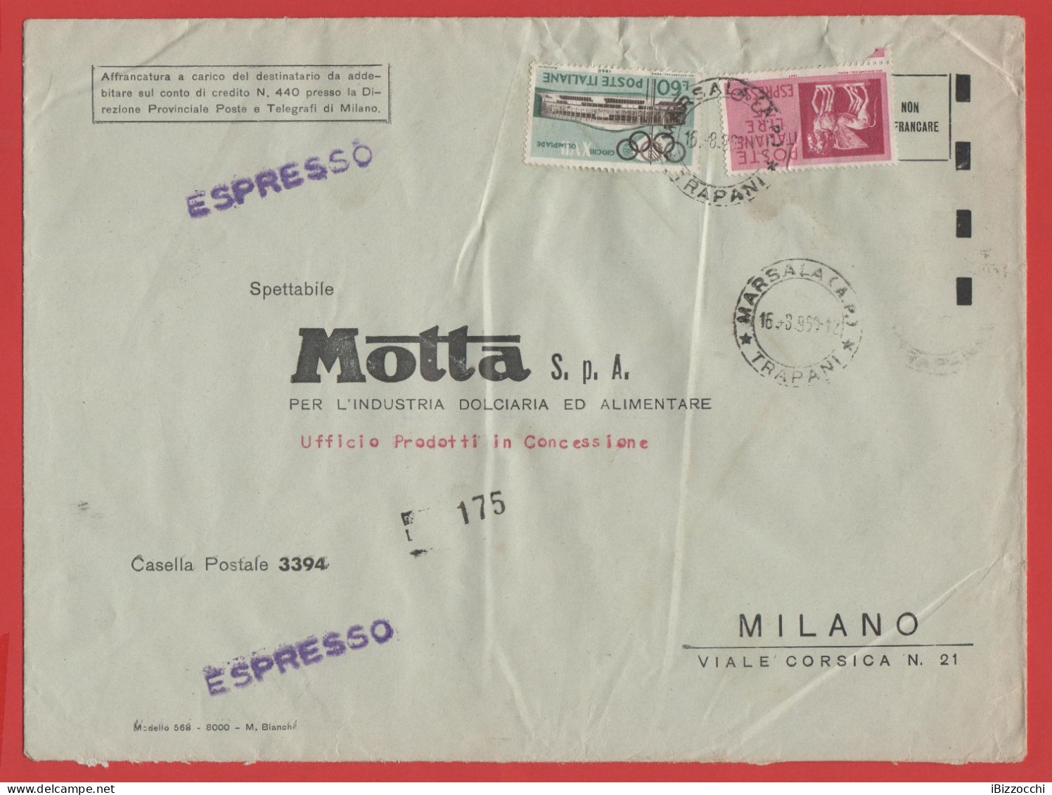 ITALIA - Storia Postale Repubblica - 1960 - 60 Giochi Della XVII Olimpiade; Palazzo Dello Sport + 750 Coppia Di Cavalli - 1946-60: Marcophilie