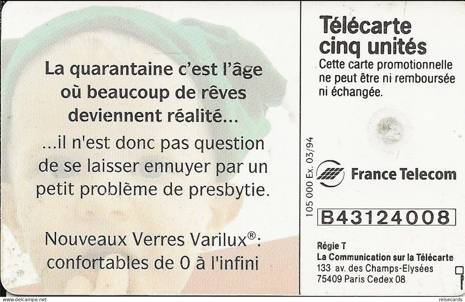 France: France Telecom 03/94 GN22 Essilor - 1995