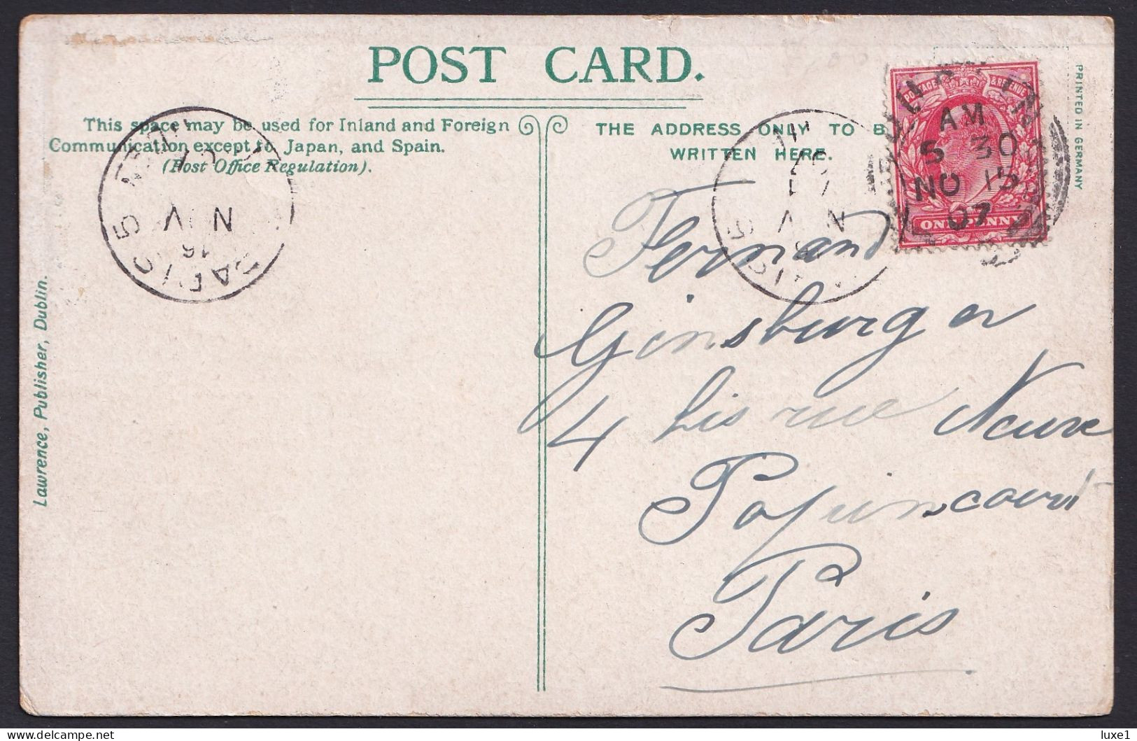 IRELAND  ,  TWO OLD  POSTCARDS - Andere & Zonder Classificatie