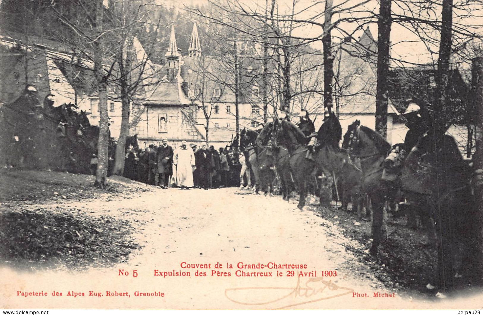GRANDE CHARTREUSE  - LOT De 2 Cartes " Expulsions Des Peres Chartreux " - Chartreuse