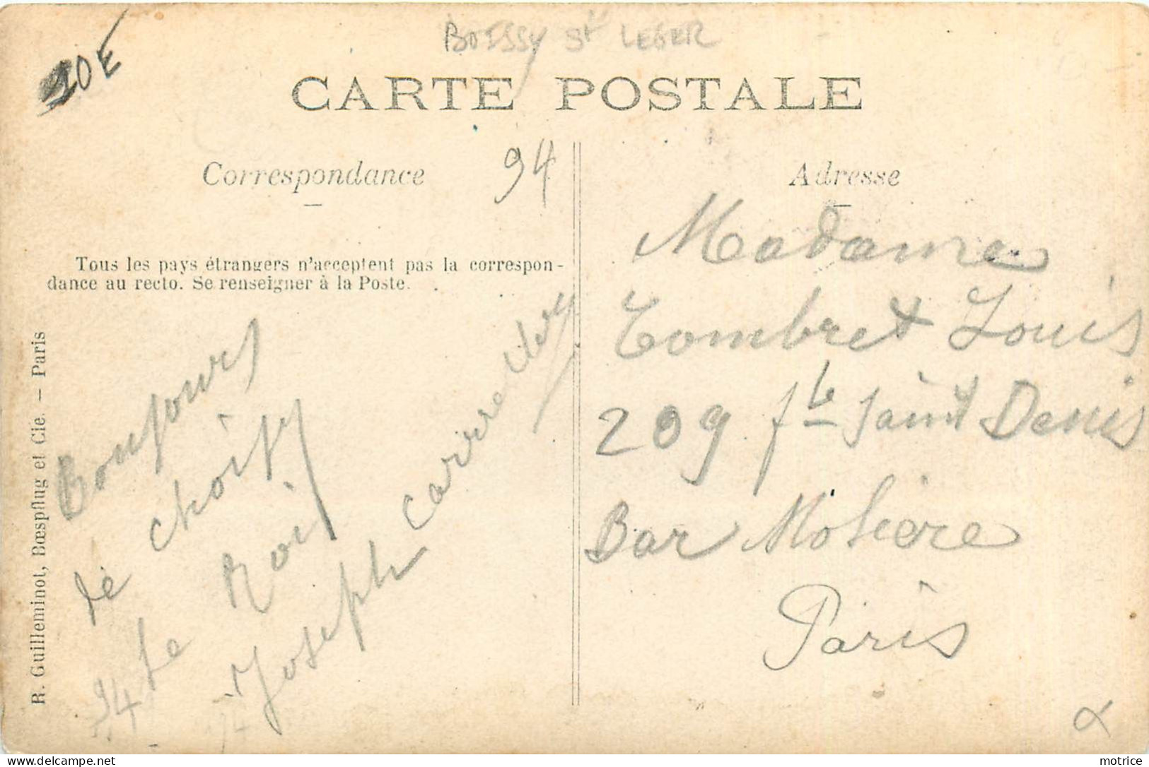 CARTE PHOTO - Souvenir De Saint Léger, Février 1907. - Boissy Saint Leger