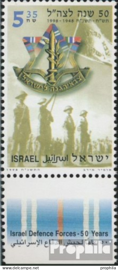 Israel 1463C Mit Tab (kompl.Ausg.) Postfrisch 1998 50 Jahre Streitkräfte - Unused Stamps (with Tabs)