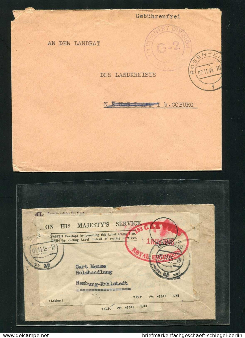 Amerik.+Brit. Zone (Bizone), 1945, Kgf-Post U.a.A, Brief - Sonstige & Ohne Zuordnung