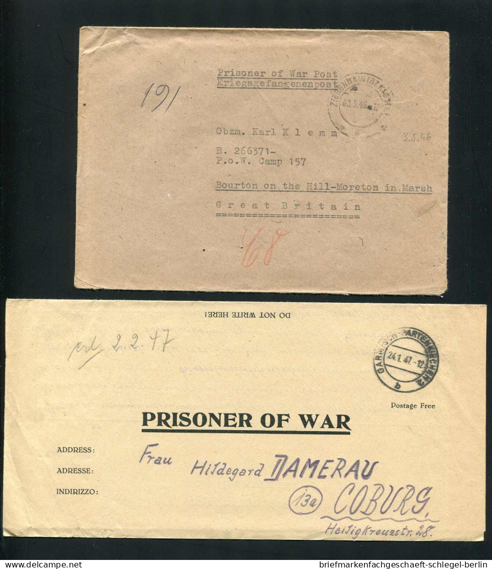 Amerik.+Brit. Zone (Bizone), 1945, Kgf-Post U.a.A, Brief - Sonstige & Ohne Zuordnung