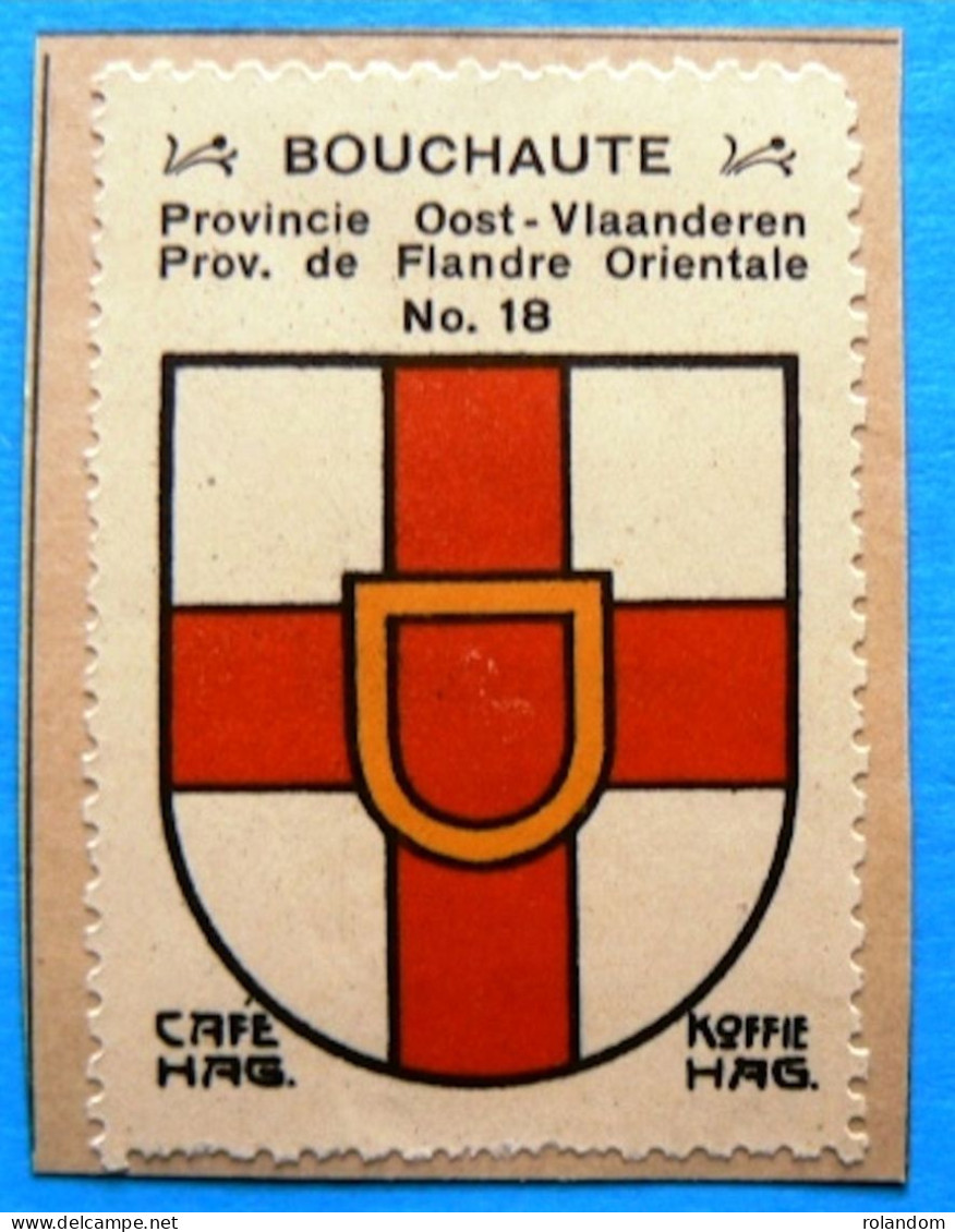 Oost Vlaanderen N018 Bouchaute Boechout Timbre Vignette 1930 Café Hag Armoiries Blason écu TBE - Tea & Coffee Manufacturers