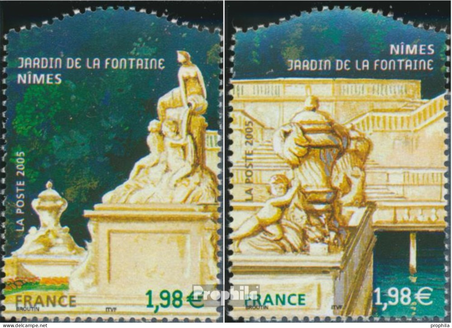 Frankreich 3939I-3940I (kompl.Ausg.) Postfrisch 2005 Französische Gärten - Unused Stamps