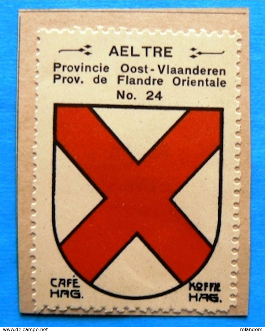 Oost Vlaanderen N024 Aeltre Aalter Timbre Vignette 1930 Café Hag Armoiries Blason écu TBE - Tea & Coffee Manufacturers