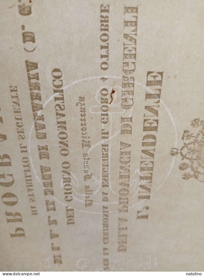 Decreto Girgenti Agrigento Sicilia Su Carta Filigranata Della Cartiera Labriglia Filigrana Ancora Ottima Sicilia - Decretos & Leyes