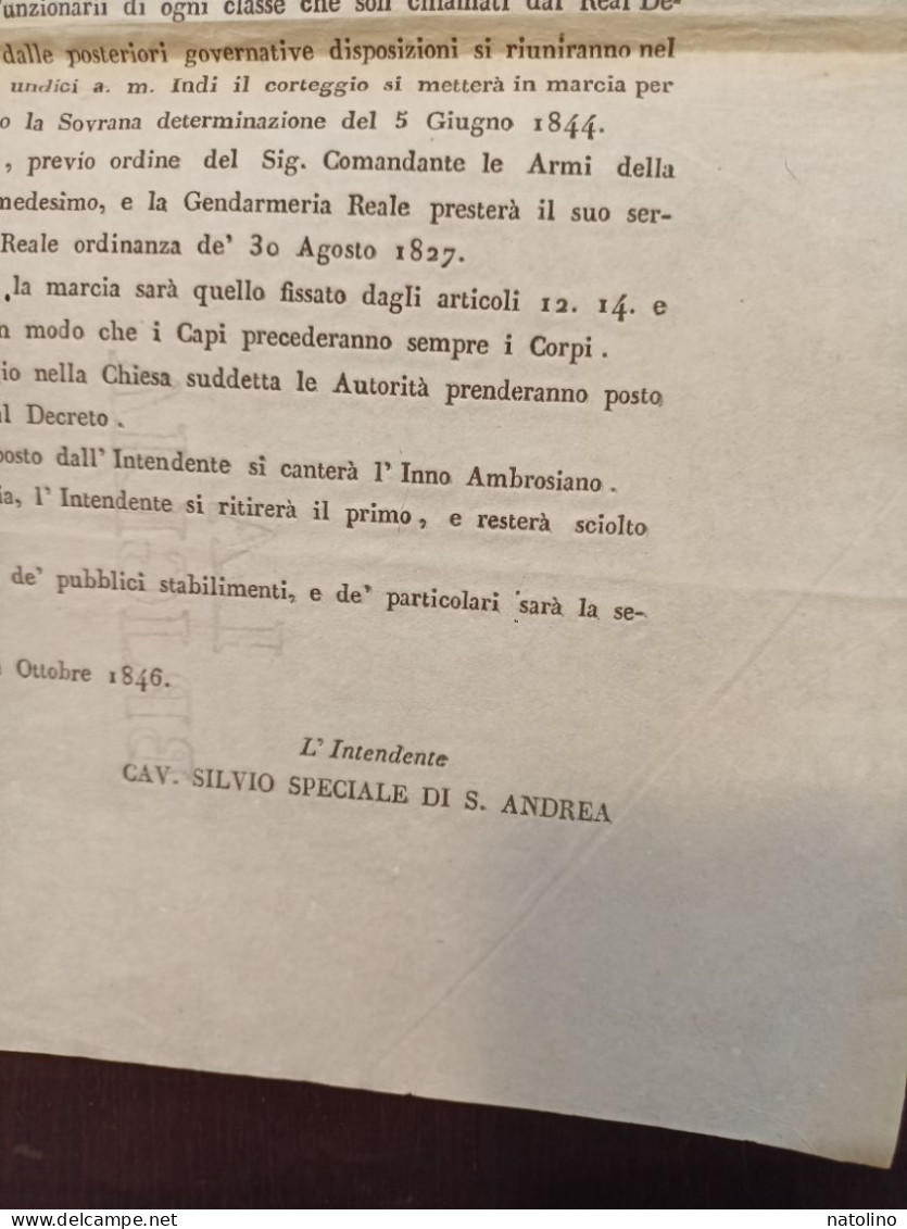 Decreto Girgenti Agrigento Sicilia Su Carta Filigranata Della Cartiera Labriglia Filigrana Ancora Ottima Sicilia - Decretos & Leyes