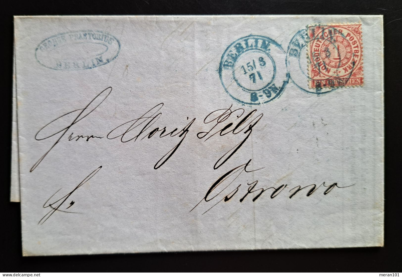 Berlin 1871, Rechnung Brief BERLIN 15/3/71 - 1800 – 1899