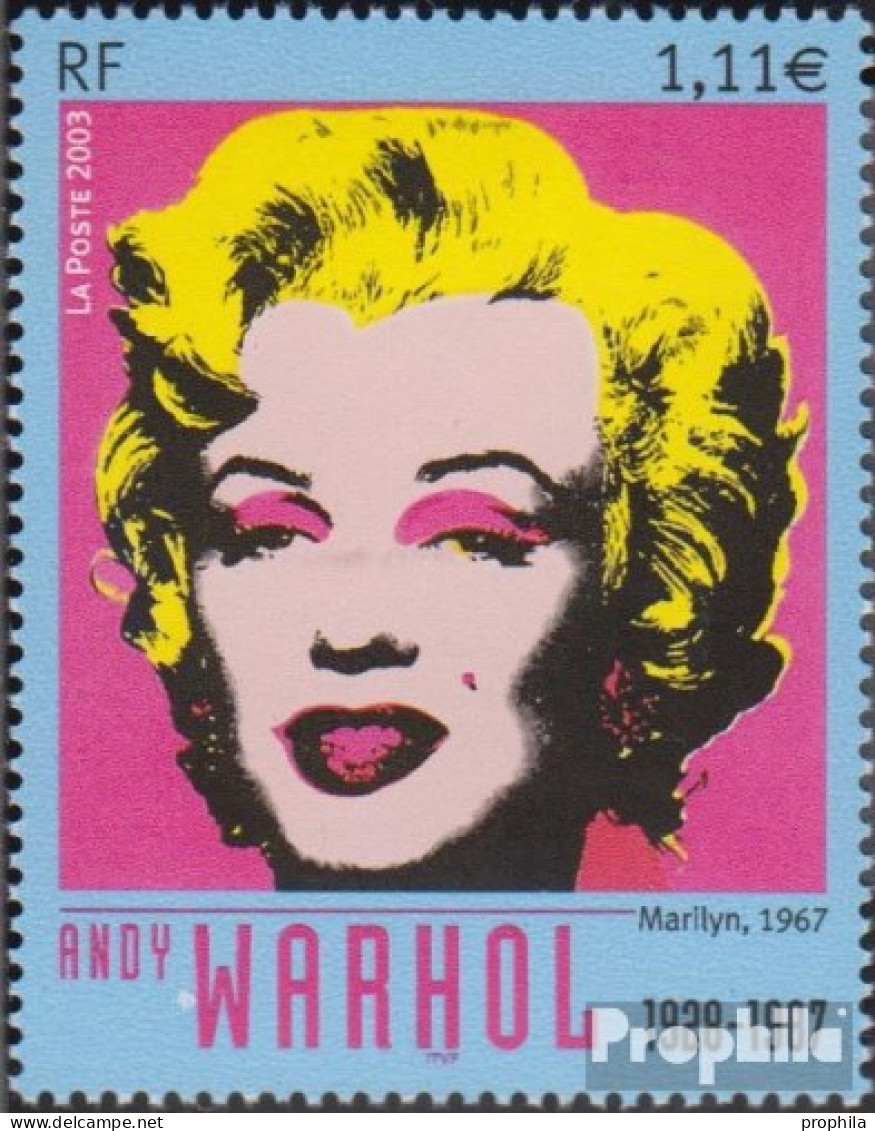 Frankreich 3770 (kompl.Ausg.) Postfrisch 2003 Kunst - Warhol / Monroe - Ungebraucht