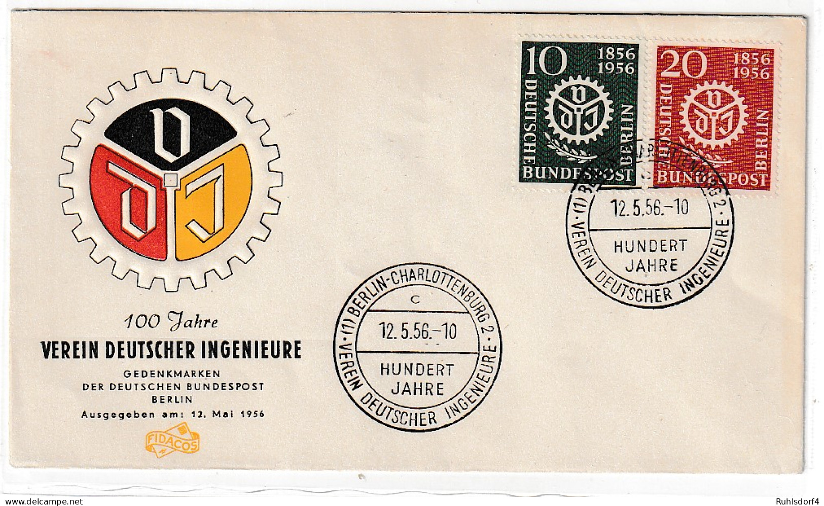 Berlin: FDC  Ingenieursverein, 1956 - Other & Unclassified