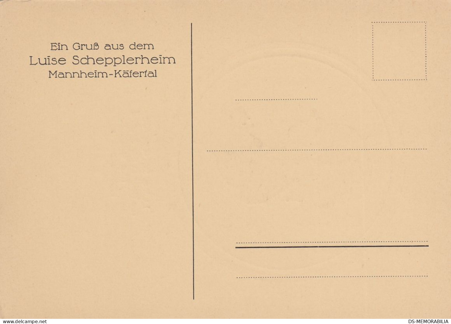 Silhouette Louise Scheppler Helferin Der Jugend Old Postcard Mannheim Germany - Scherenschnitt - Silhouette