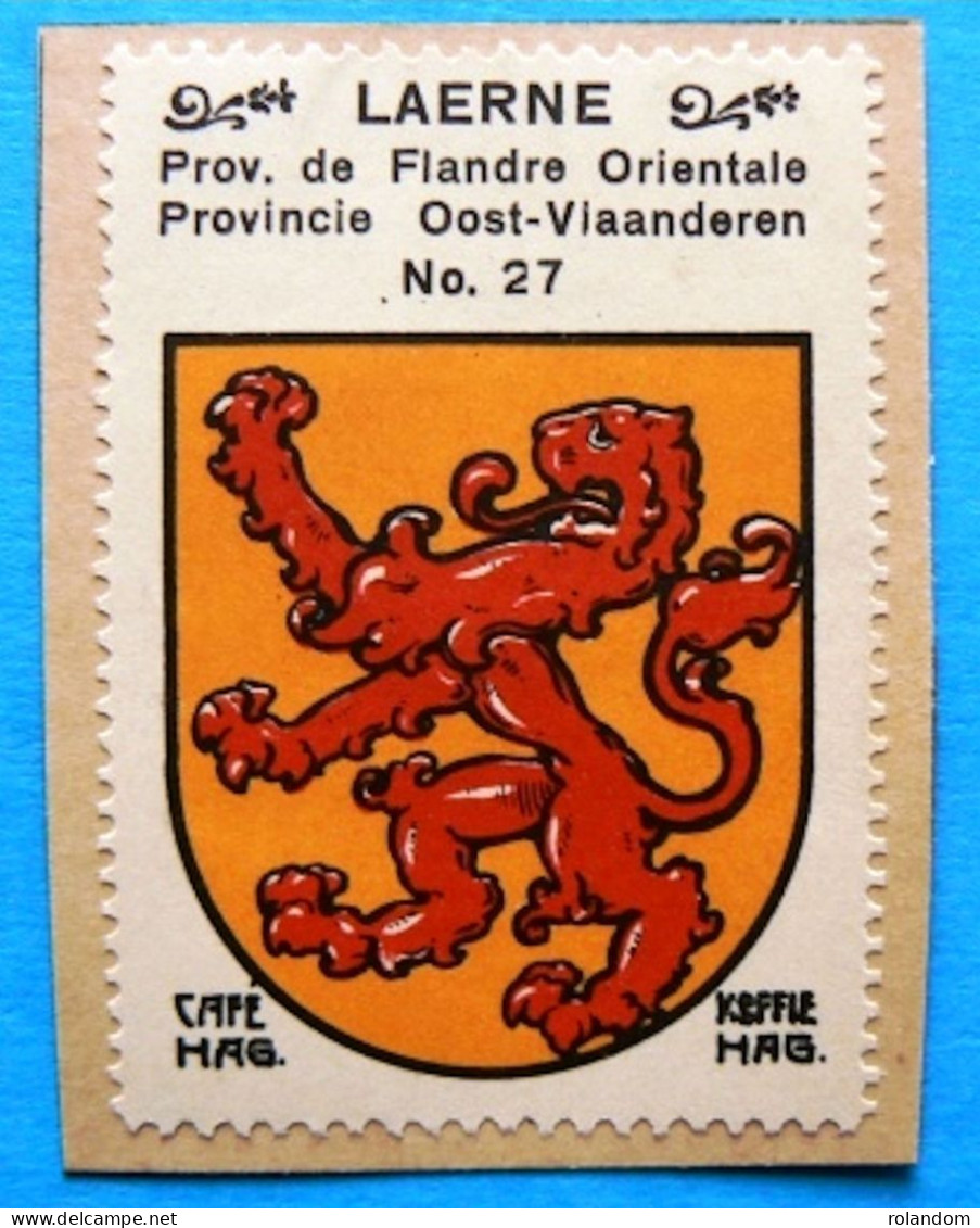 Oost Vlaanderen N027 Laerne Laarne Timbre Vignette 1930 Café Hag Armoiries Blason écu TBE - Té & Café