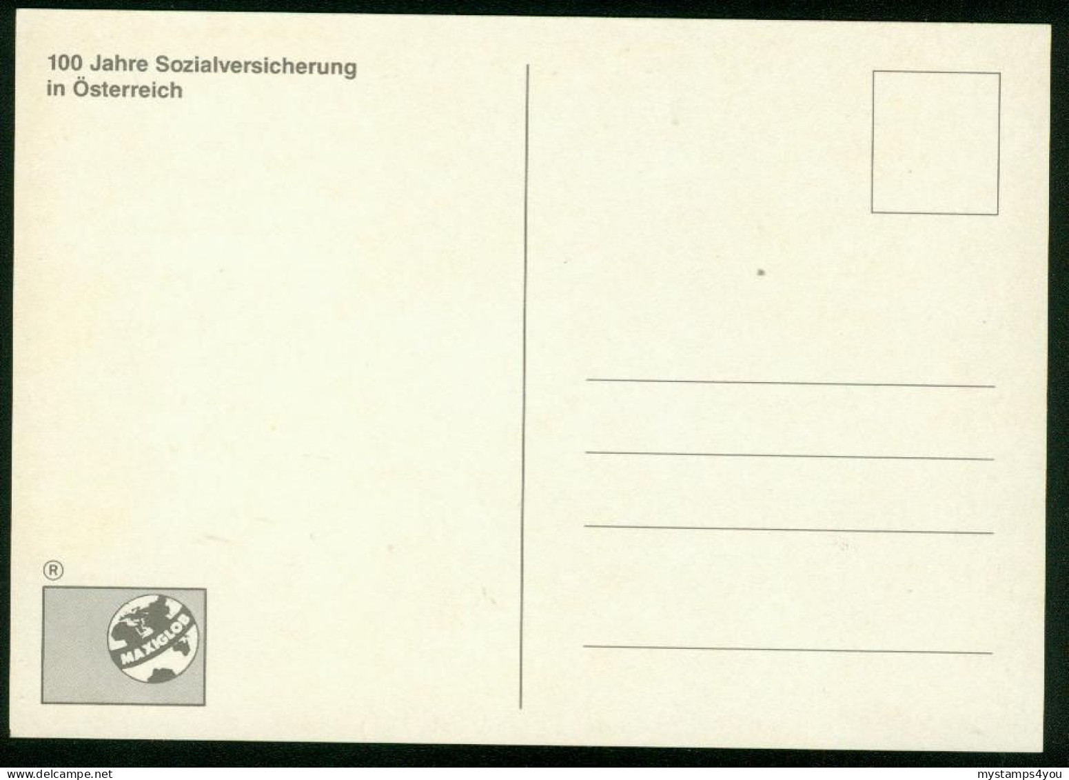 Mk Austria Maximum Card 1989 MiNr 1965 | Centenary Of National Insurance In Austria #max-0044 - Cartoline Maximum