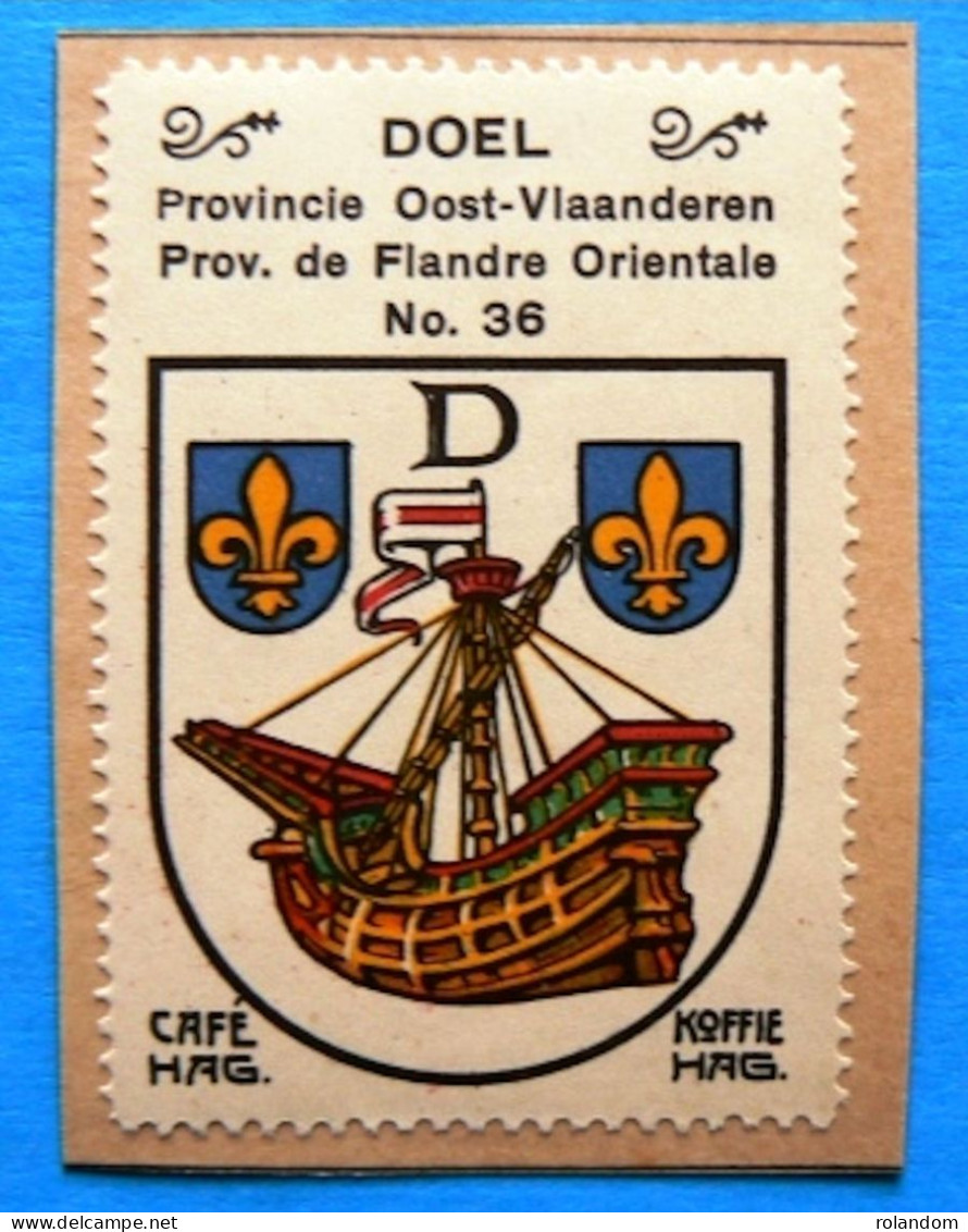 Oost Vlaanderen N036 Doel Timbre Vignette 1930 Café Hag Armoiries Blason écu TBE - Thee & Koffie