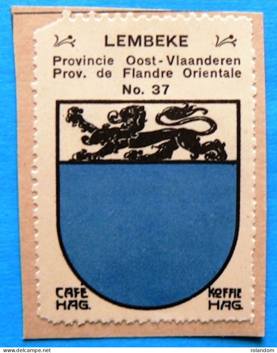 Oost Vlaanderen N037 Lembeke Kaprijke Timbre Vignette 1930 Café Hag Armoiries Blason écu TBE - Tea & Coffee Manufacturers