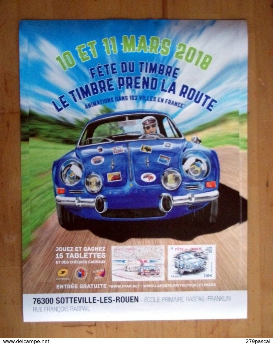 Flyer Fête Du Timbre 2018 ALPINE RENAULT  N°2 - KFZ