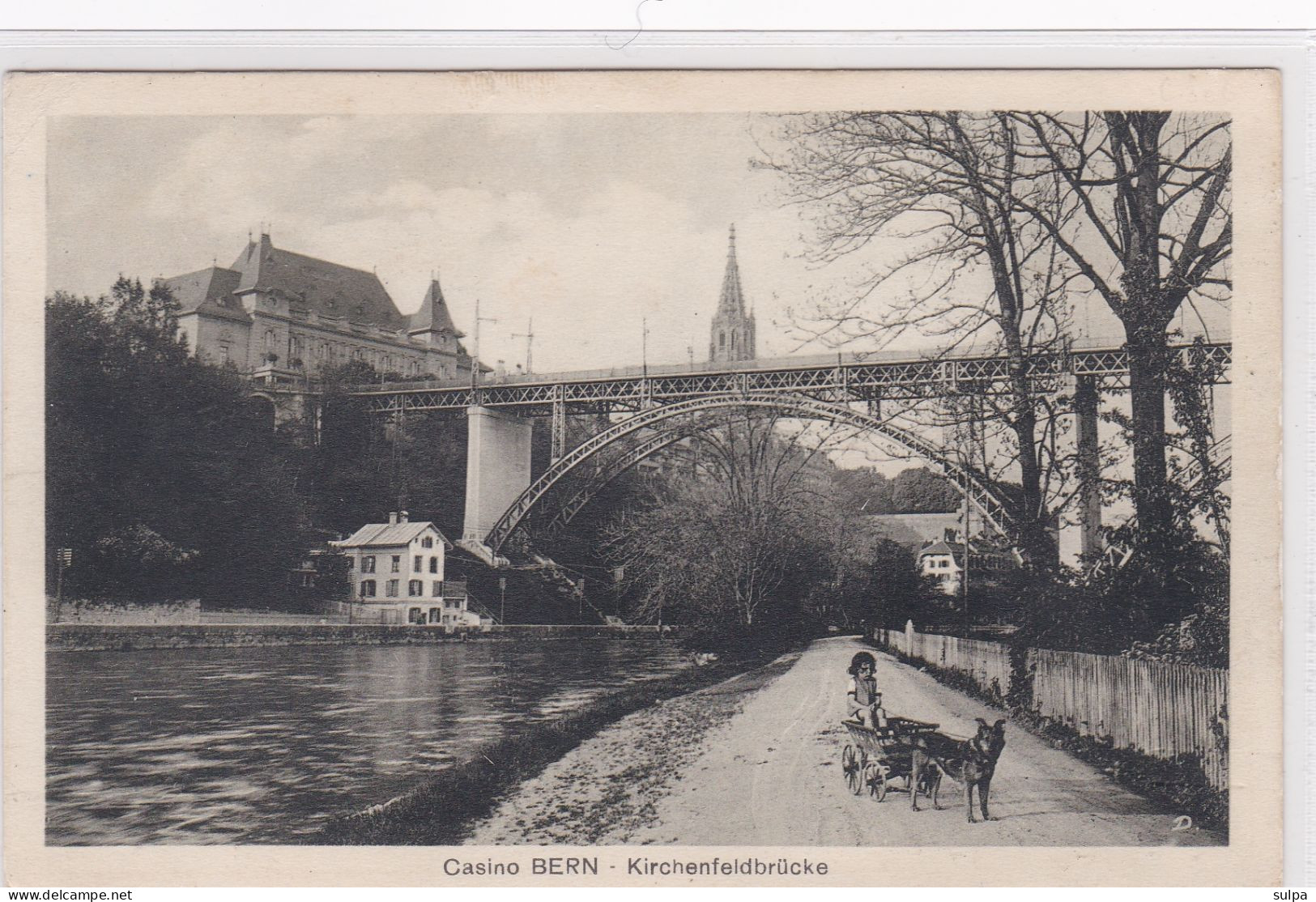 Attelage De Chien. Casino BERN, Circ. 1926 - Perros