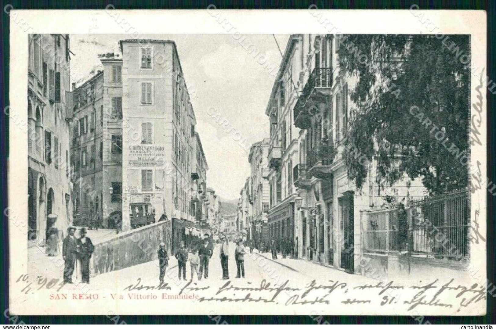 Imperia Sanremo Via Vittorio Emanuele Cartolina RT1083 - Imperia