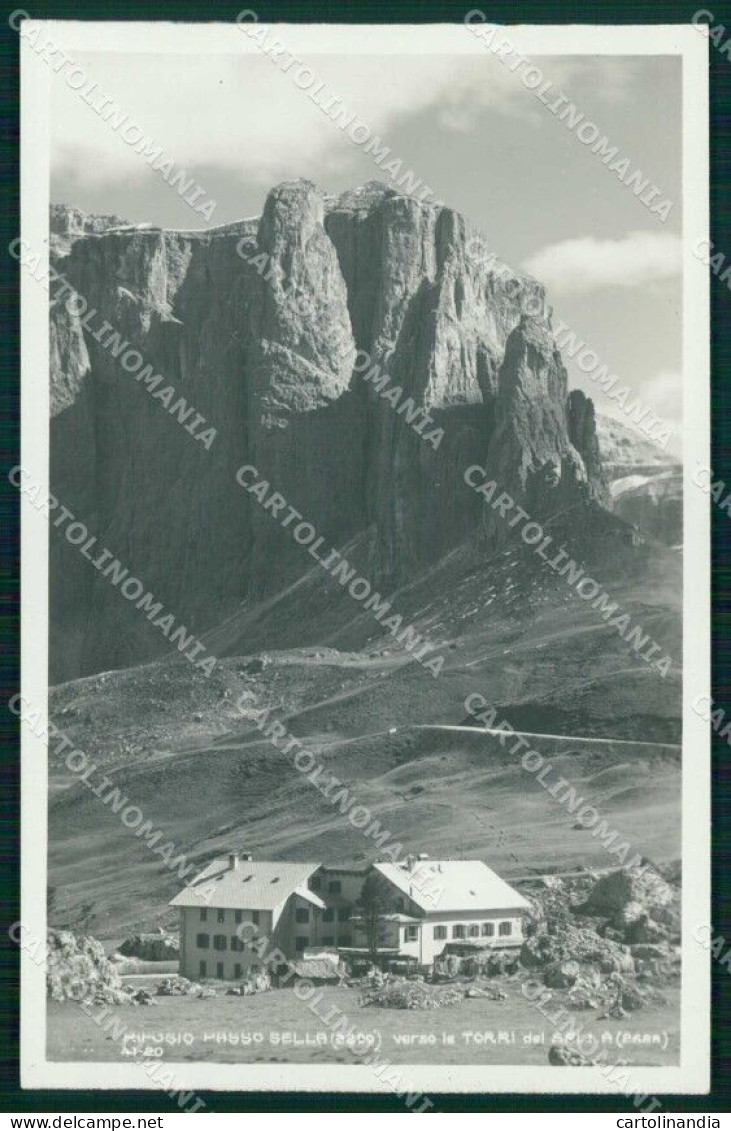 Bolzano Selva Di Val Gardena Rifugio Passo Sella Foto Cartolina RT0067 - Bolzano (Bozen)