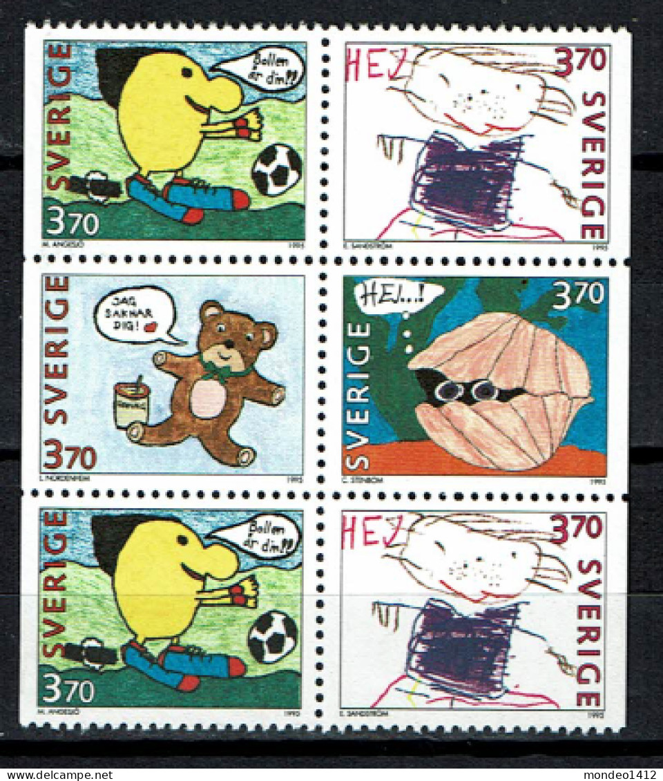 Sweden - 1995 - Yv 1877/80 - Greeting Stamps, Dessins D'enfants - MNH - Nuovi