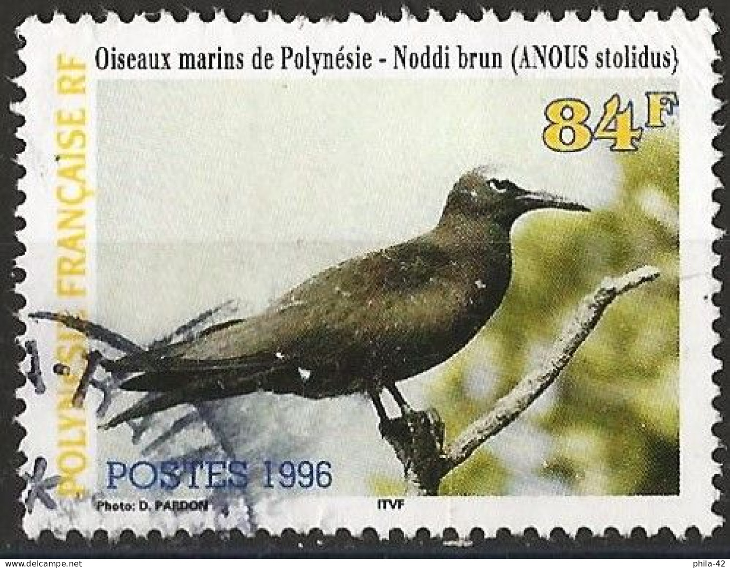 French Polynesia 1996 - Mi 712 - YT 512 ( Bird : Brown Noddy ) - Gebraucht