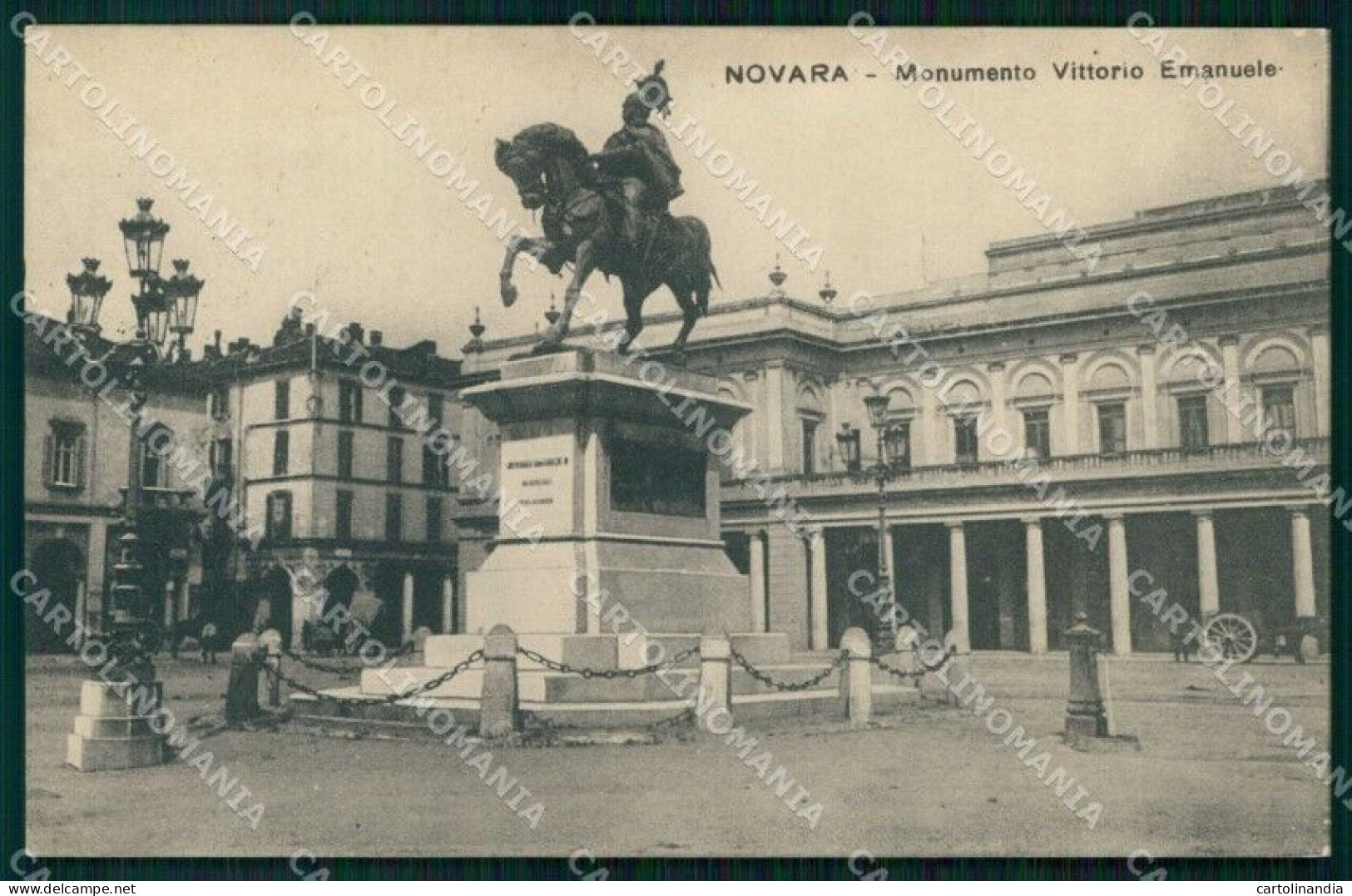 Novara Città Monumento Vittorio Emanuele Cartolina RT2859 - Novara