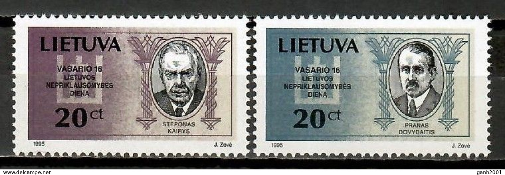 Lithuania 1995 Lituania / Independence Day Famous People Celebrities MNH Personajes Celebridades / Kd04  36-5 - Lithuania