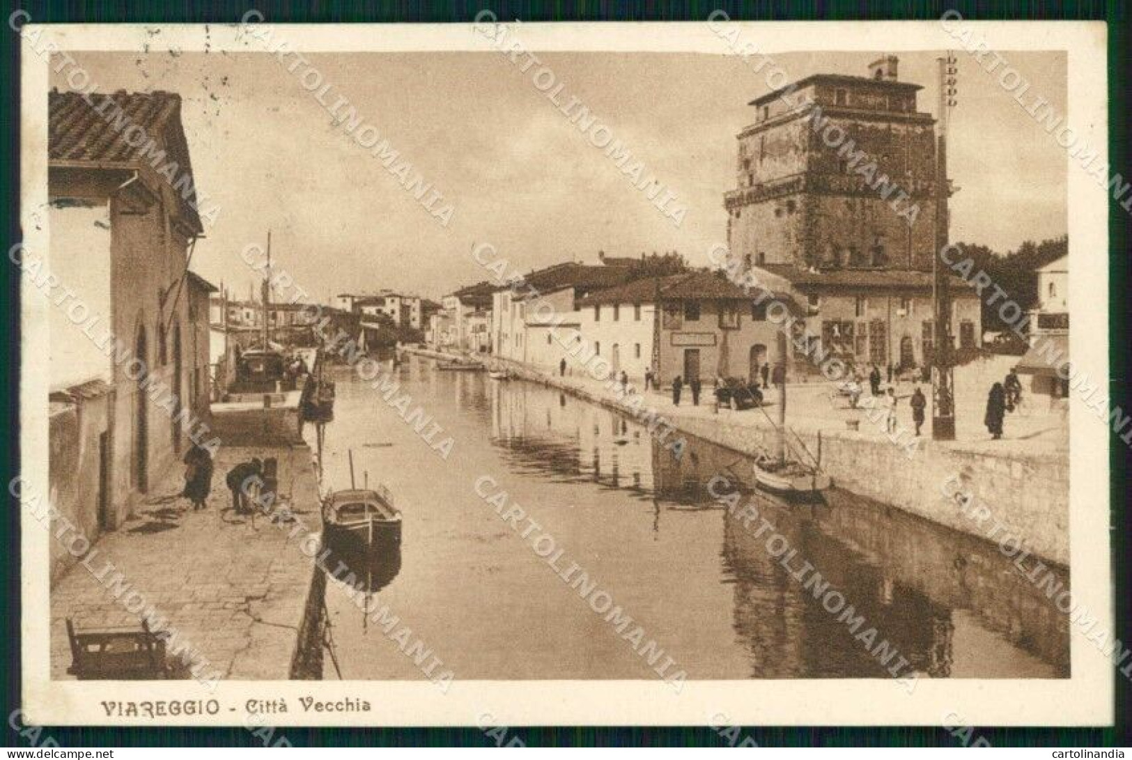 Lucca Viareggio Città Vecchia Barche Cartolina RT1989 - Lucca