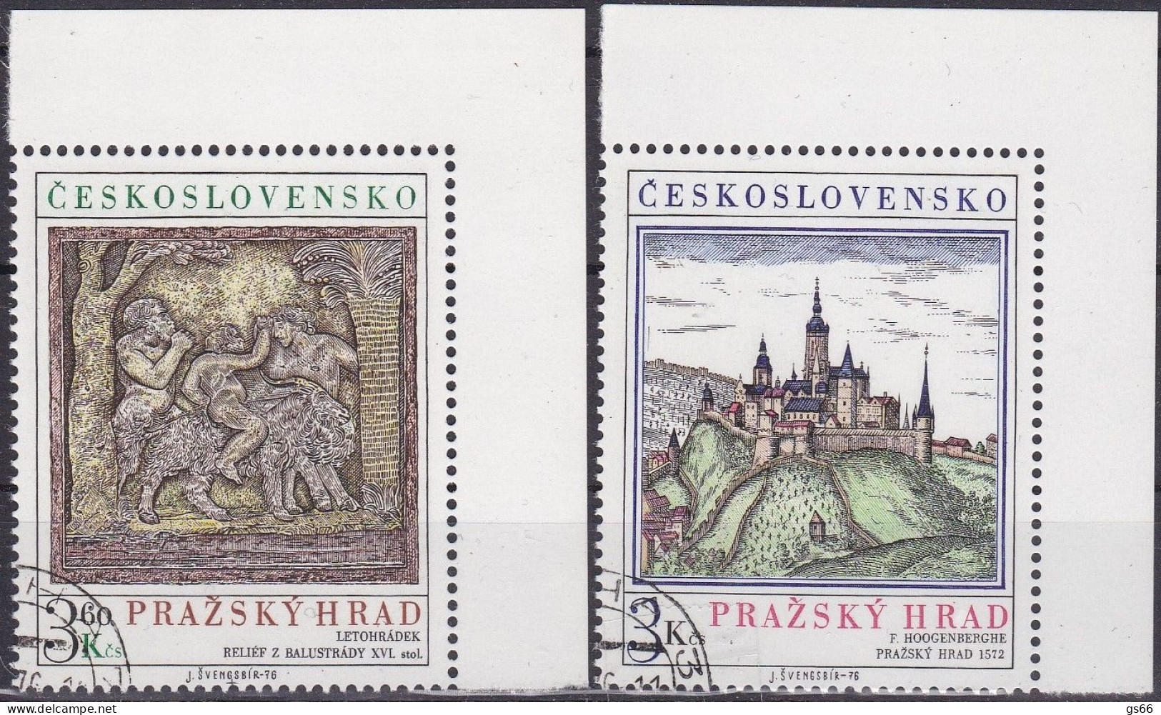 CSSR, 1976, 2343/44, Used Oo,  Prager Burg. - Used Stamps
