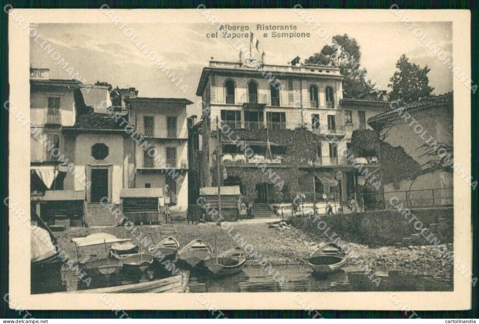 Verbania Stresa Isola Bella Albergo Vapore Sempione Lago Cartolina RT2880 - Verbania