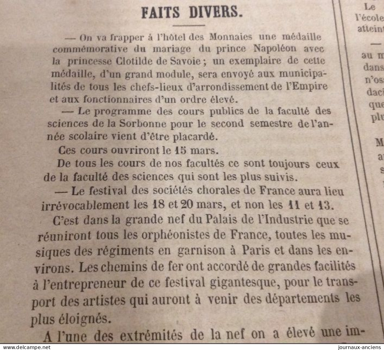1859 SAONE ET LOIRE REVUE D'AUTUN N° 3 Première Année - Four A Chaux De SAINT DENIS - CONSCRITS - NOUVELLES LOCALES - Non Classés