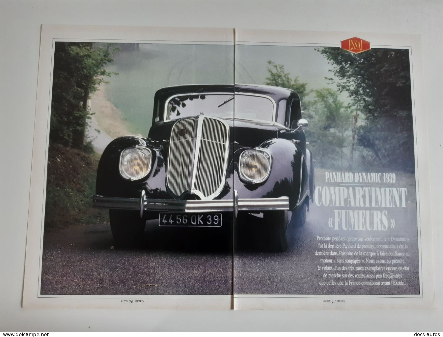 Coupure De Presse Automobile Panhard Dynamic De 1939 - Voitures