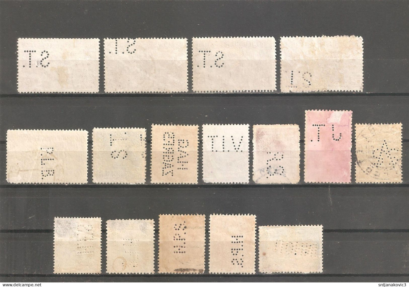 Yugoslavia, Perfins - Unused Stamps