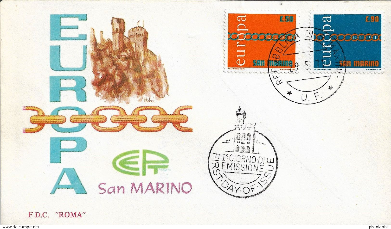 Fdc Roma: EUROPA (1971) No Viaggiata - FDC