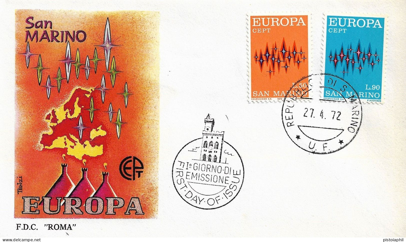 Fdc Roma: EUROPA (1972) No Viaggiata - FDC